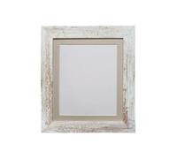 Frames By Post Metro Distressed White Frame With Light Grey Mount For Image Size 12 X 8 Inch