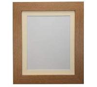 FRAMES BY POST Metro Oak Photo Picture Poster Frame with Ivory Mount Plastic Glass 24" x 20" For Pic Size 20" x 16"