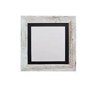 FRAMES BY POST Metro Picture Photo Frame Distressed White with Black Mount 10 x 10 Image Size 8 x 8 Inch