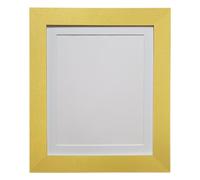 FRAMES BY POST Metro Picture Photo Frame Gold with White Mount 24 x 20 Inch Image Size 50 x 40 cm Plastic Glass