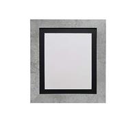 FRAMES BY POST Metro Picture Photo Frame Mineral Grey with Black Mount 24 x 20 Inch Image Size 50 x 40 cm Plastic Glass