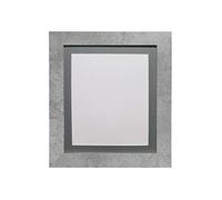 FRAMES BY POST Metro Picture Photo Frame Mineral Grey with Dark Grey Mount 16 x 12 Image Size 12 x 8 Inch Plastic Glass