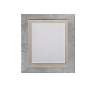 FRAMES BY POST Metro Picture Photo Frame Mineral Grey with Light Grey Mount 20 x 16 Inch Image Size 40 x 30 cm Plastic Glass
