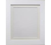FRAMES BY POST Metro White Picture Photo Frame with Ivory Mount 60 x 80cm For Pic Size 50 x 70cm (Plastic Glass)