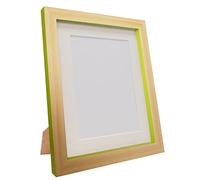 FRAMES BY POST Plastic Glass Magnus Picture Photo Frame, Recycled, Beech and Green with Ivory Mount, 36 x 24-Inch/Image Size 30 x 20-Inch