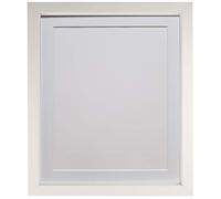 FRAMES BY POST Rio Picture Photo Frame, MDF Wood, White with White Mount, 20 x 16 Inch Image Size 16 x 12 Inch Plastic Glass