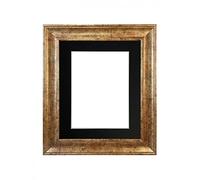 FRAMES BY POST Scandi Antique Gold Picture Photo Frame with Black Mount 8 x 6 Image Size 6 x 4 Inch