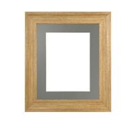 Frames By Post Scandi Oak Frame With Dark Grey Mount For Image Size 5 X 3.5 Inch