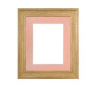 Frames By Post Scandi Oak Frame With Pink Mount For Image Size 5 X 3.5 Inch