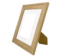 FRAMES BY POST Scandi Oak Picture Photo Frame with White Mount 12 x 10 Image Size 10 x 8 Inch