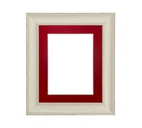 Frames By Post Scandi Pale Grey Frame With Red Mount For Image Size A3