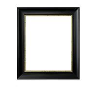 FRAMES BY POST Scandi Picture Photo Frame Black with Crackle Gold 50 x 40 cm Plastic Glass