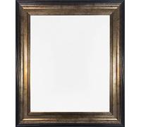 FRAMES BY POST Scandi Vintage Black & Gold Picture Photo Frame A1 (Plastic Glass)