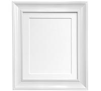 FRAMES BY POST Scandi Vintage White Picture Photo Frame with White Mount 10 x 10 For Image size 8 x 8