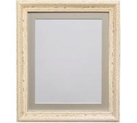 Frames By Post Shabby Chic Distressed Cream With Light Grey Mount For Image Size 40 X 30 Cm