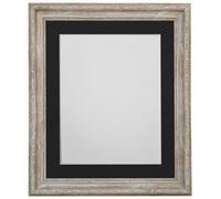 Frames By Post Shabby Chic Distressed Wood With Black Mount For Image Size 24 X 16 Inch