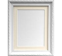 FRAMES BY POST Shabby Chic Picture Photo Frame, White, 12 x 10 Image Size 10 x 8 Inches