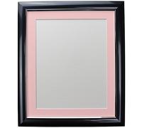 FRAMES BY POST Soda Picture Photo Frame, Plastic, Charcoal with Pink Mount, 24 x 20 Inch Image Size 50 x 40 cm