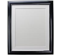 FRAMES BY POST Soda Picture Photo Frame, Plastic, Charcoal with White Mount, 40 x 30 cm Image Size 12 x 8 Inch