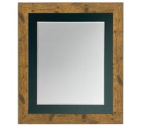 FRAMES BY POST Studio Antique Wood Picture Photo Frame with Dark Green Mount 9 x 7 for Image Size 7 x 5 Inch