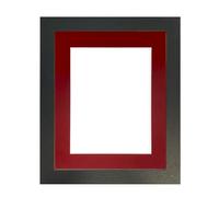 FRAMES BY POST Studio Black Ash Picture Frame with Red Mount 40 x 50 for Image Size A3