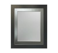 FRAMES BY POST Studio Black Ash Picture Frame with Silver Mount 40 x 40 for Image Size 12 x 12