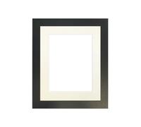 FRAMES BY POST Studio Black Ash Picture Photo Frame with Ivory Mount 12 x 10 for Image Size 10 x 8