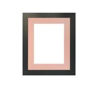 FRAMES BY POST Studio Black Ash Picture Photo Frame with Pink Mount A4 for Image Size 10 x 6