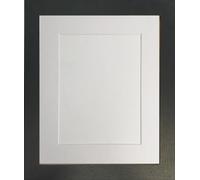 FRAMES BY POST Studio Black Ash Picture Photo Frame with White Mount 20 x 16 for Image Size 16 x 12