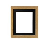 FRAMES BY POST Studio Oak Picture Photo Frame with Black Mount 14 x 11 Inch for Image Size A4