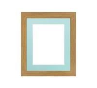 FRAMES BY POST Studio Oak Picture Photo Frame with Blue Mount 20 x 16 Inch for Image Size A3
