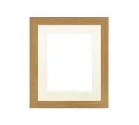FRAMES BY POST Studio Oak Picture Photo Frame with Ivory Mount 40 x 40 CM for Image Size 30 x 30 Inch