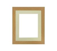 FRAMES BY POST Studio Oak Picture Photo Frame with Light Grey Mount 18 x 14 for Image Size 14 x 11 Inch