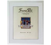 FRAMES BY POST White with White Mount 12 x 10 Picture Size 10 x 8 Inch 25 mm Wide H7 Picture Photo Frame