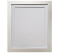 FRAMES BY POST White with White Mount, 20 x 16 Image Size 15 x 10 Inch H7 Picture Photo Frame, Wood with Plastic Glass