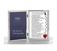 Frames CAT Bereavement Shudehill Twin Folding 6" x 4" with RIP Verse - RIP My Furry Friend - Cat loss, Sympathy, Memorial, Rememberance