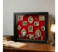 Frames DIY Figurines Light Up Memory Decor Kit | DIY Photo Family Memory Frame for Couples Her Him Adults Friends Wife Husband (Black With Red)