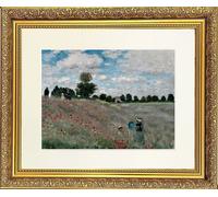 Frames & Mirrors 4U Fields Mounted & Framed Print in Gold Dahlia Frame 14 x 12 Inch | Size: W14" x H12" Frames & Mirrors 4U Gold W14" x H12"