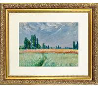 Frames & Mirrors 4U Flower Fields 1 Mounted & Framed Print in Gold Dahlia Frame18 x 14 Inch | Size: W18" x H14" Frames & Mirrors 4U Gold W18" x H14"