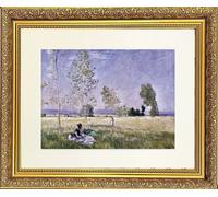 Frames & Mirrors 4U Landscape 2 Mounted & Framed Print in Gold Dahlia Frame 91 x 71 CM | Size: W91 CM x H71 CM Frames & Mirrors 4U Gold W91 CM x H71 CM