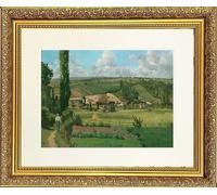 Frames & Mirrors 4U Landscape B1 Mounted & Framed Print in Gold Dahlia Frame 91 x 71 CM | Size: W91 CM x H71 CM Frames & Mirrors 4U Gold W91 CM x H71 CM