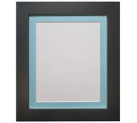 Frames & Mirrors 4U Metro Black Frame with Blue Mount for Image Size 45 x 30 CM Frames & Mirrors 4U Black 45 x 30 CM