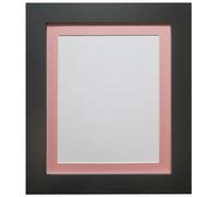 Frames & Mirrors 4U Metro Black Frame with Pink Mount for Image Size 45 x 30 CM Frames & Mirrors 4U Black 45 x 30 CM