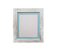 Frames & Mirrors 4U Metro Distressed White Frame with Blue Mount 45 x 30CM Image Size 14 x 8 Inch | Size: 45 x 30 cm Frames & Mirrors 4U White 45 x 30 cm