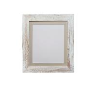 Frames & Mirrors 4U Metro Distressed White Frame with Light Grey Mount for Image Size 40 x 30 CM Frames & Mirrors 4U White 40 x 30 CM