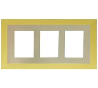 Frames & Mirrors 4U Metro Gold Frame with Light Grey Mount for 3 Image Sizes 7 x 5 Inch Frames & Mirrors 4U Gold