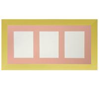 Frames & Mirrors 4U Metro Gold Frame with Pink Mount for 3 Image Sizes 7 x 5 Inch Frames & Mirrors 4U Gold