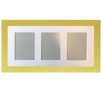 Frames & Mirrors 4U Metro Gold Frame with White Mount for 3 Image Sizes 7 x 5 Inch Frames & Mirrors 4U Gold