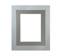 Frames & Mirrors 4U Metro Light Grey Frame with Dark Grey Mount for Image Size 40 x 30 CM Frames & Mirrors 4U Light Grey 40 x 30 CM