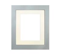 Frames & Mirrors 4U Metro Light Grey Frame with Ivory Mount for Image Size 40 x 30 CM Frames & Mirrors 4U Light Grey 40 x 30 CM